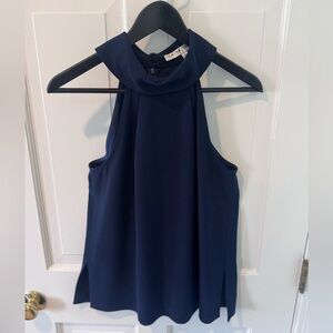 Midnight Blue Halter Blouse
